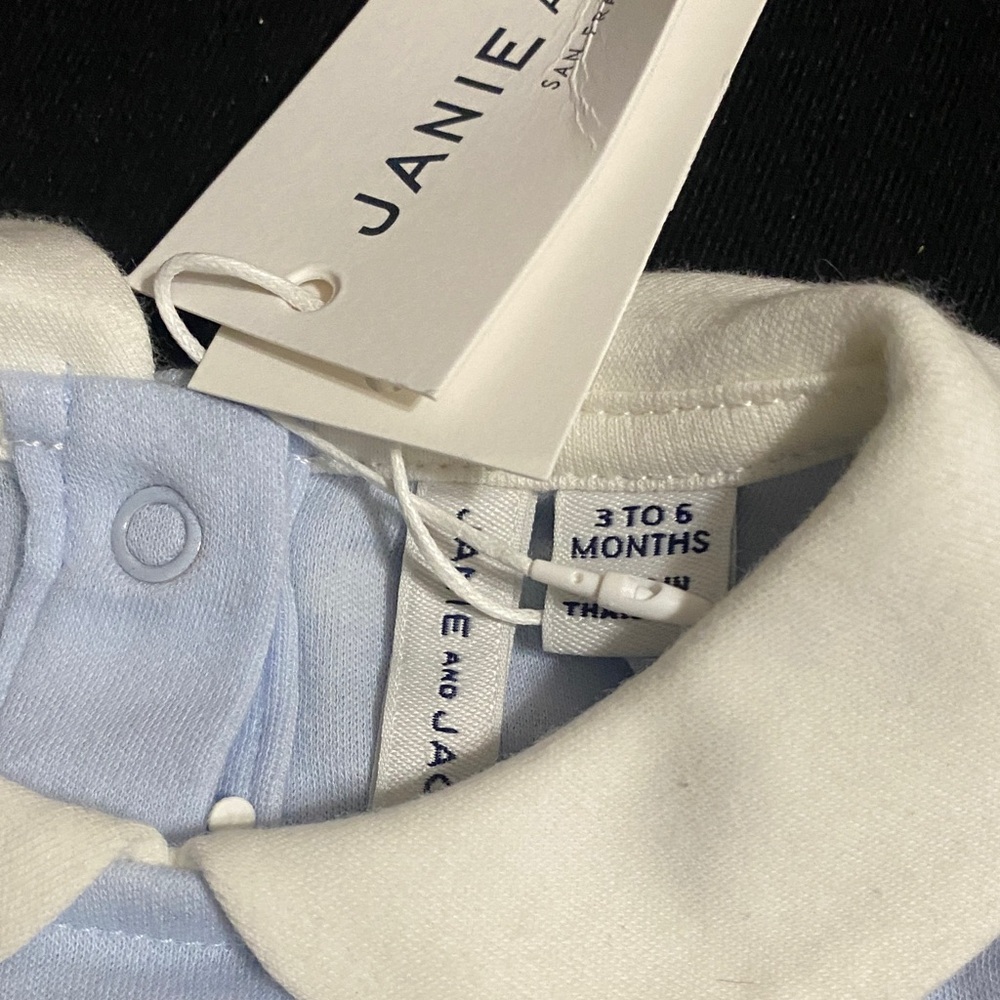 Janie and Jack Light Blue Woodland Print Matching Set - Picture 3 of 3